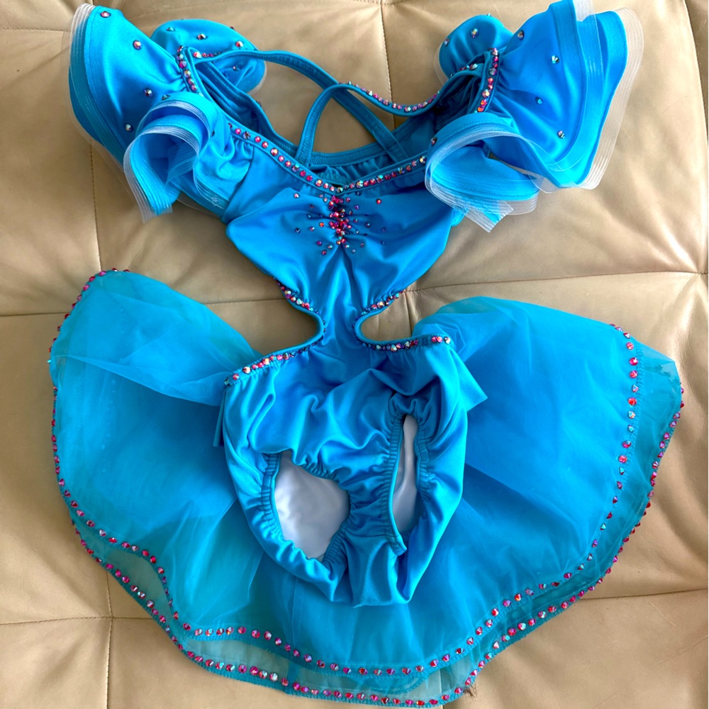 Kelle dance costume with crystals